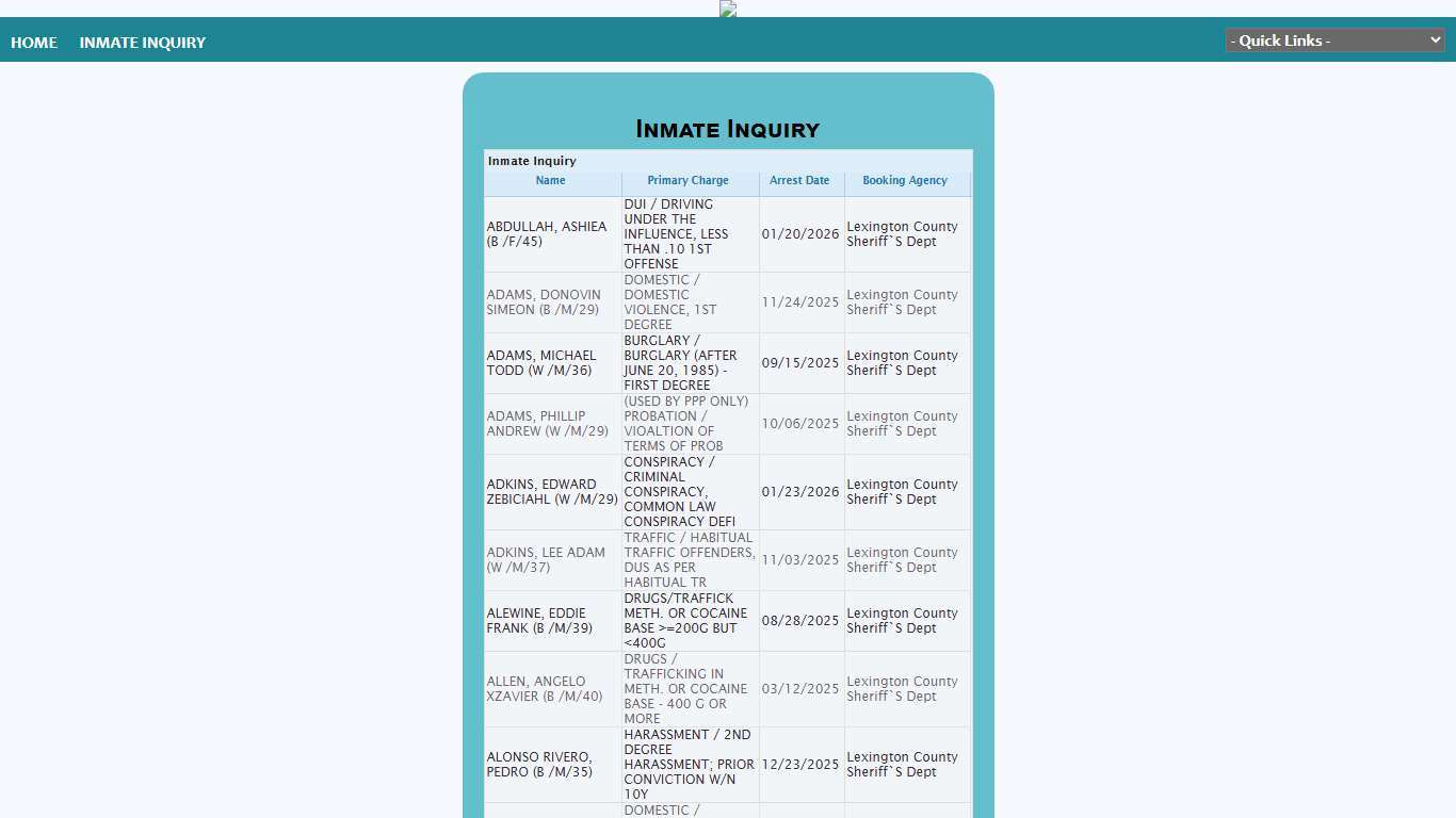 Lexington County Sheriff Office P2C